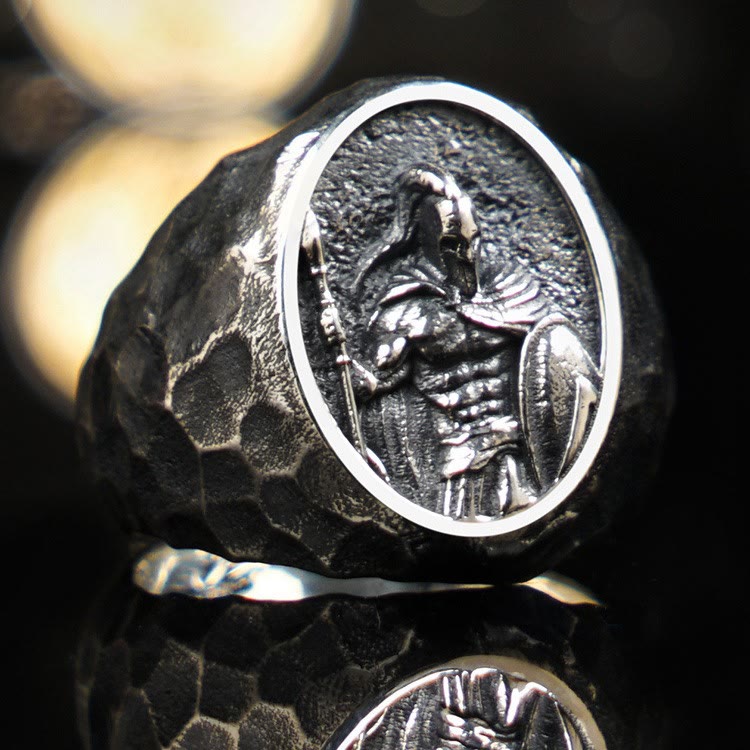 WorldNorse 925 Sterling Silver Spartan Warrior Ring - Silver - image 0