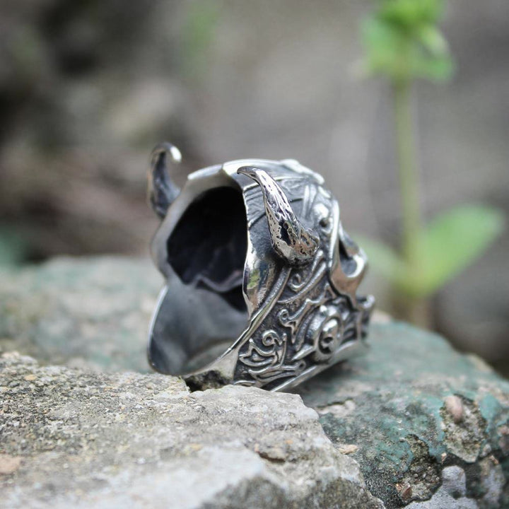 WorldNorse Ox Horn Skull Head Ring - image 3