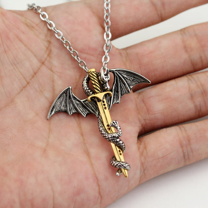 WorldNorse Pterosaur Golden Sword Luminous Necklace - image 6