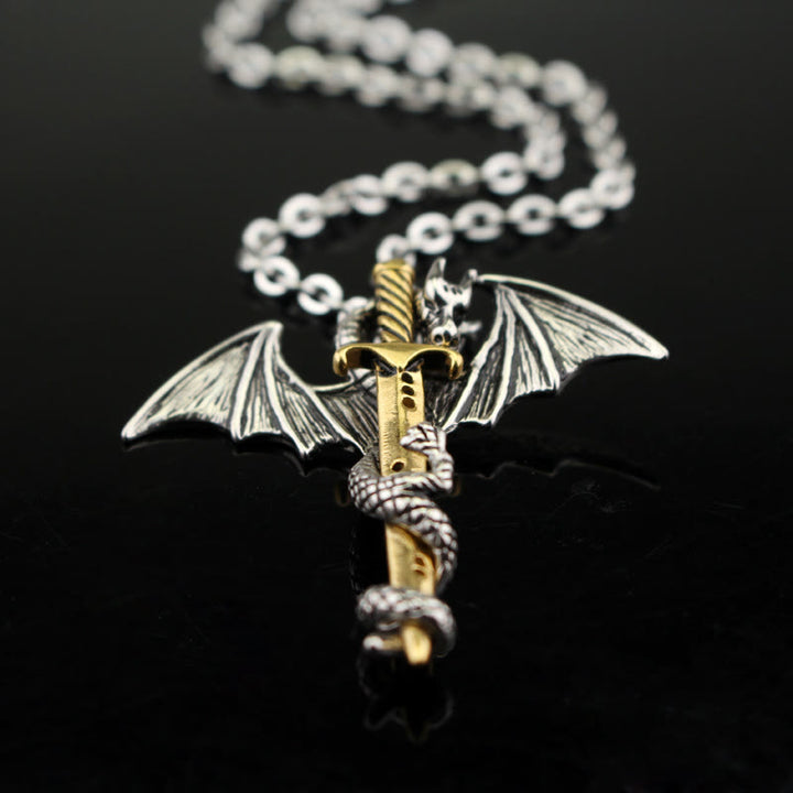 WorldNorse Pterosaur Golden Sword Luminous Necklace - image 5