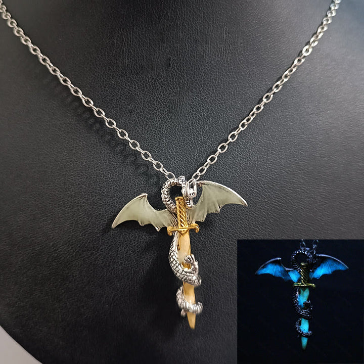 WorldNorse Pterosaur Golden Sword Luminous Necklace - image 1