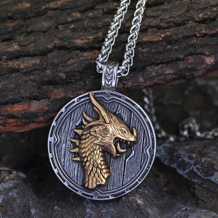 WorldNorse Viking Dragon Amulet Necklace - Necklace - image 0