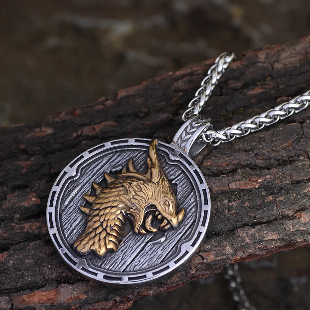 WorldNorse Viking Dragon Amulet Necklace - image 1
