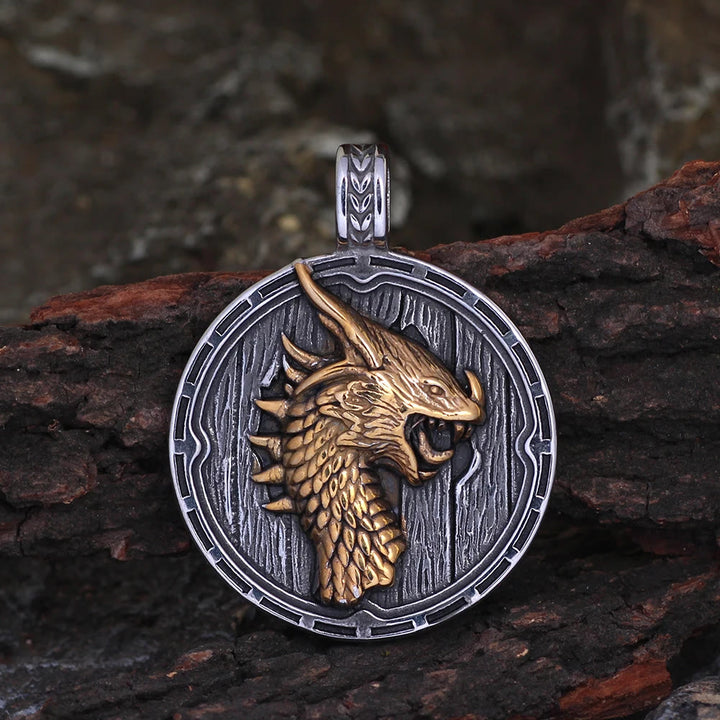 WorldNorse Viking Dragon Amulet Necklace