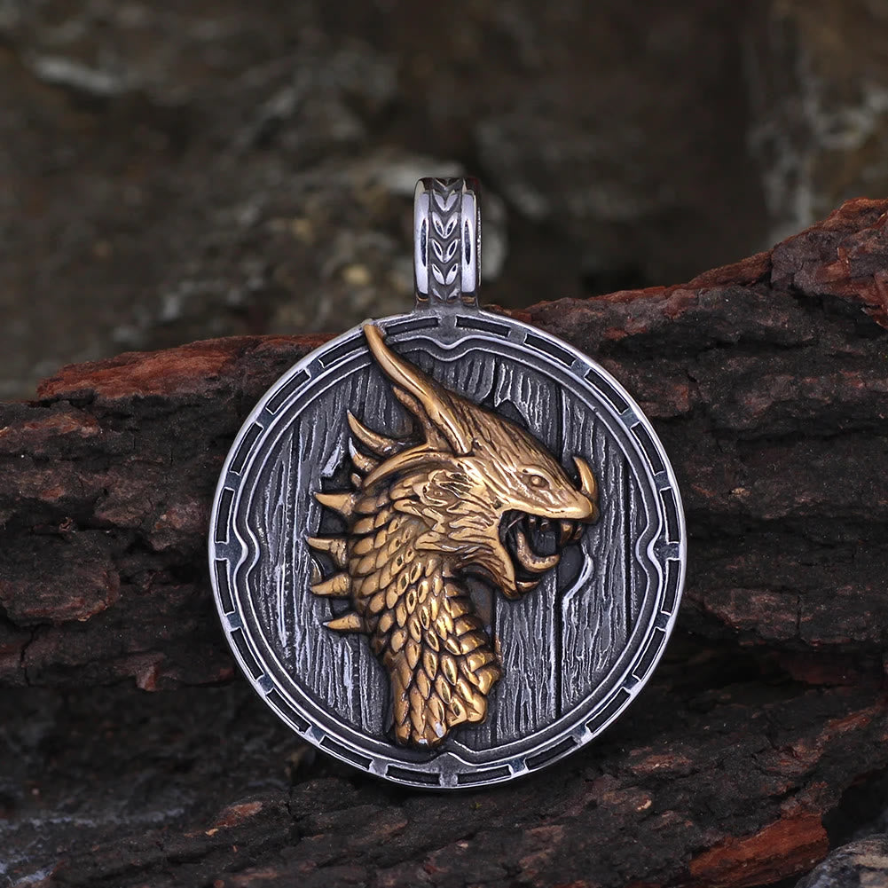 WorldNorse Viking Dragon Amulet Necklace - image 2