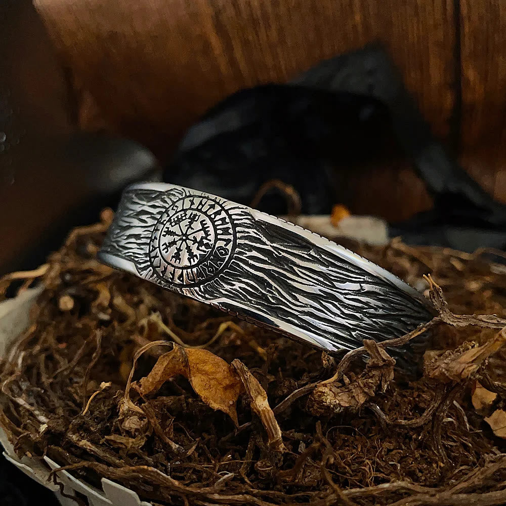 WorldNorse Vegvisir Bangle Open Bracelet - Bracelet - image 0