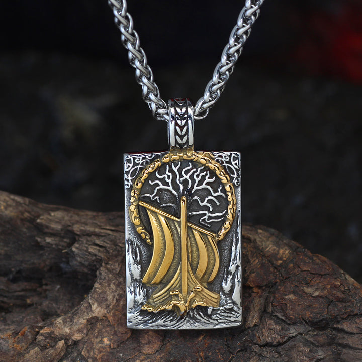 WorldNorse Yggdrasil Pirate Ship Necklace - Necklace - image 0