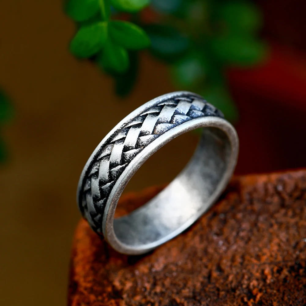 WorldNorse Viking Vintage Braid Ring - UK Size Z（US 13) - image 0