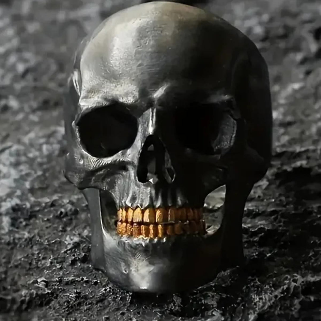WorldNorse Bone Reaper Skull Head Skeleton Ring - image 4