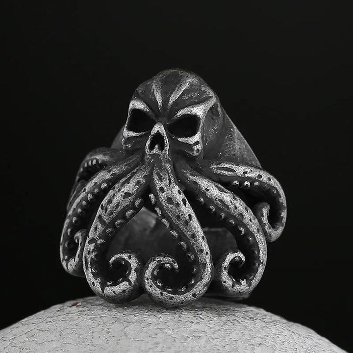 WorldNorse Octopus Skull Punk Stainless Steel Seaman Ring - image 12