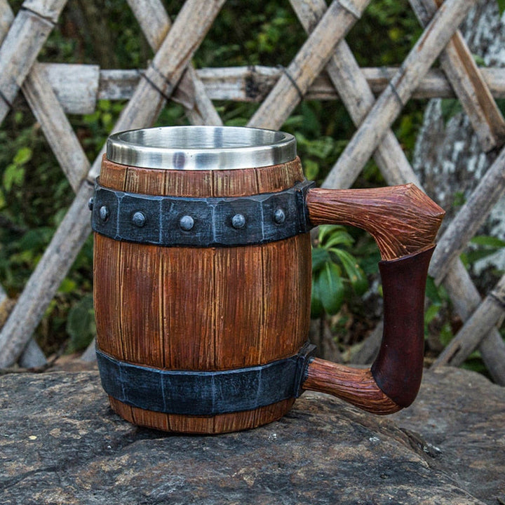 WorldNorse Viking Wood Beer Mug
