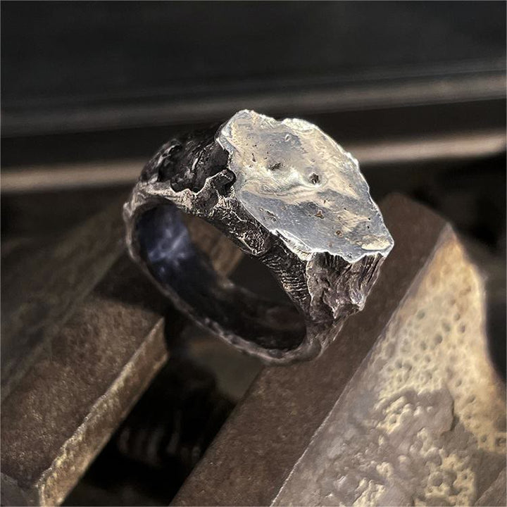 WorldNorse Hard Stone Rough Nomadic Ring - image 5