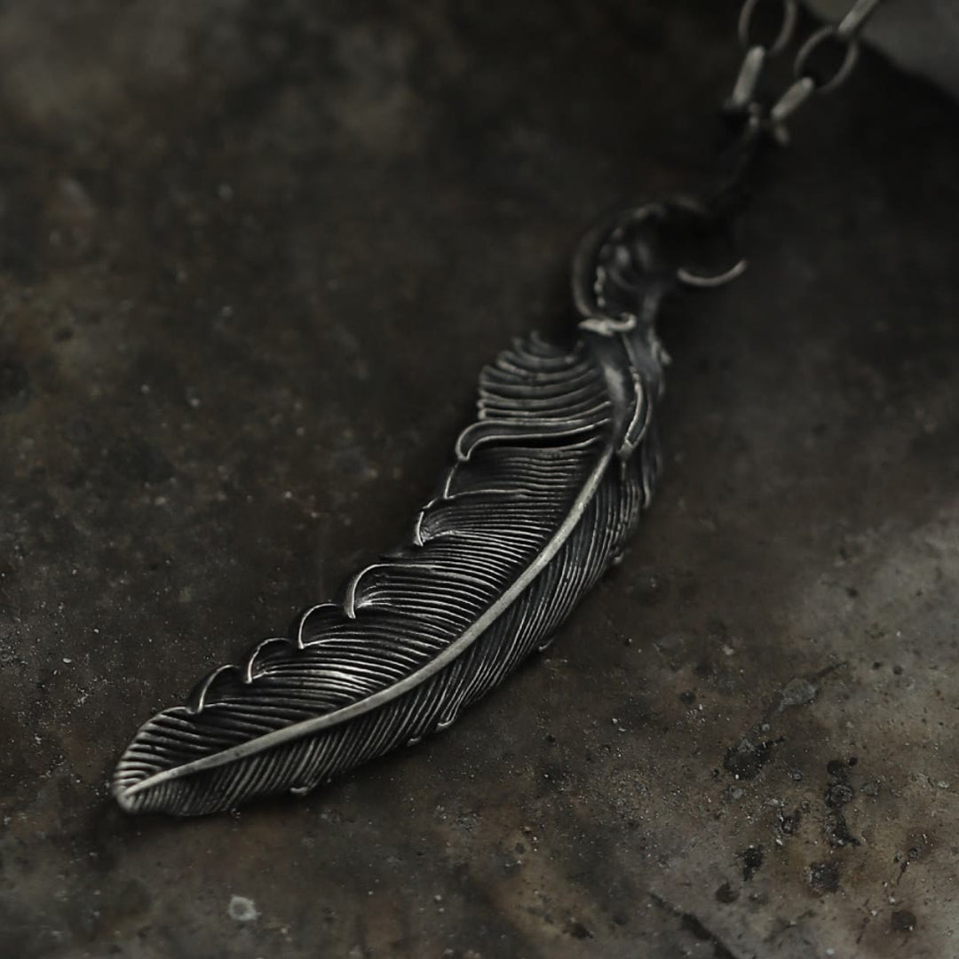 WorldNorse 999 Sterling Silver Feather Necklace - image 4