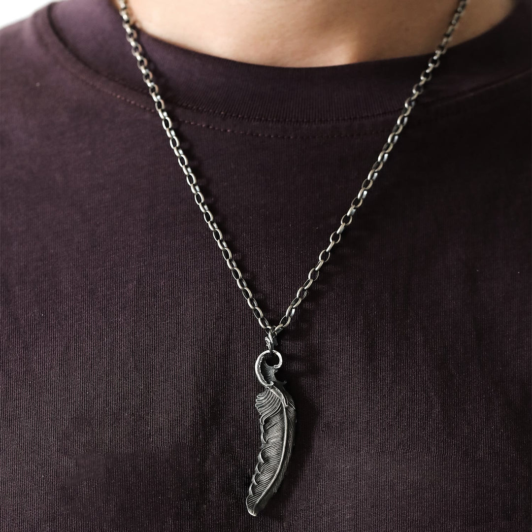 WorldNorse 999 Sterling Silver Feather Necklace - image 6