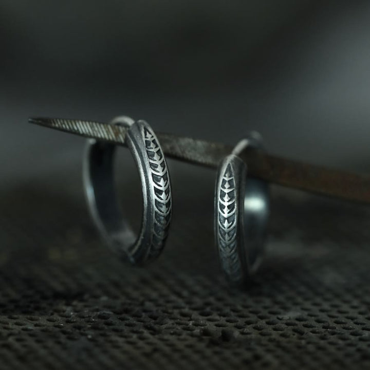 WorldNorse Handcrafted 925 Silver Dragon Scale Earrings - image 3