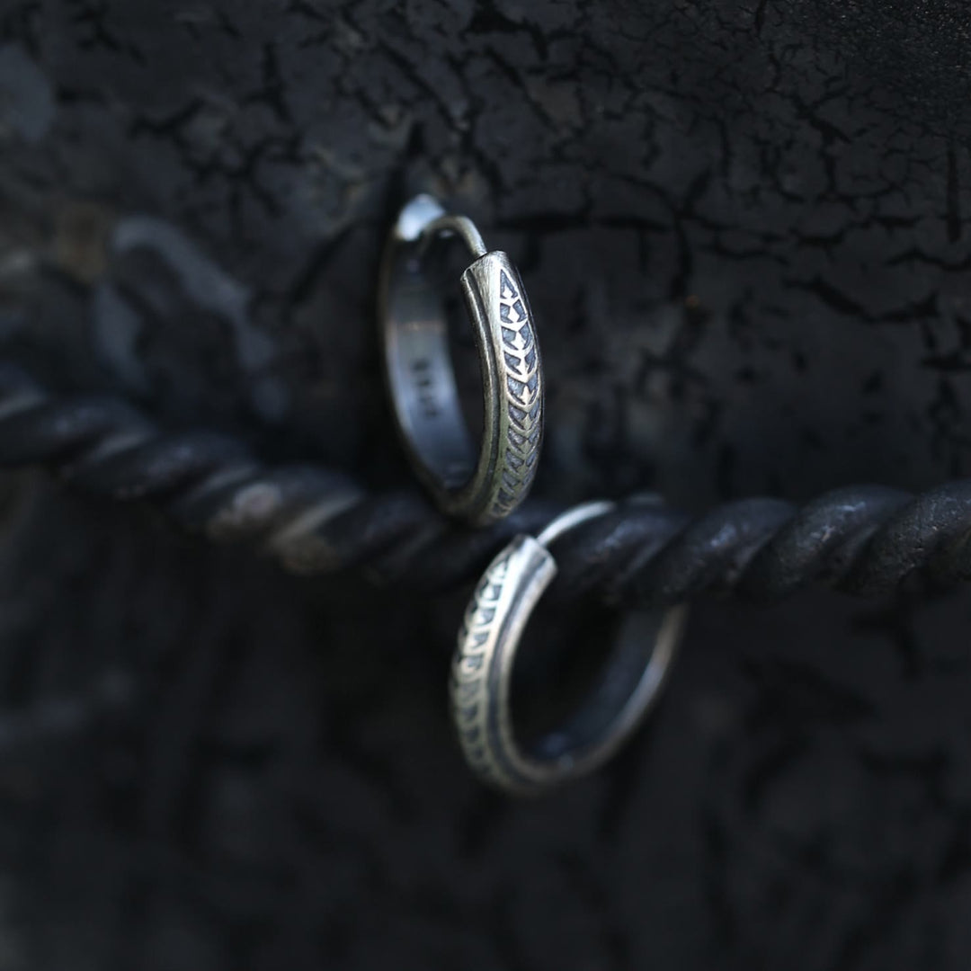 WorldNorse 925 Sterling Silver Dragon Scale Earrings - image 5