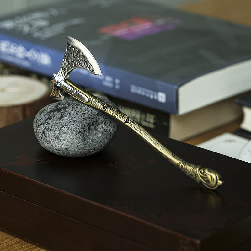 WorldNorse 925 Sterling Silver Viking Battle Axe Figurine - image 4