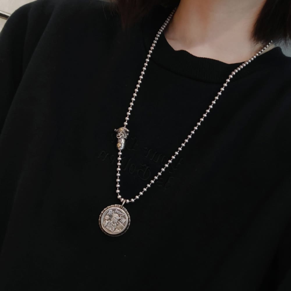 WorldNorse 925 Sterling Silver Bottle Cap Necklace - image 4