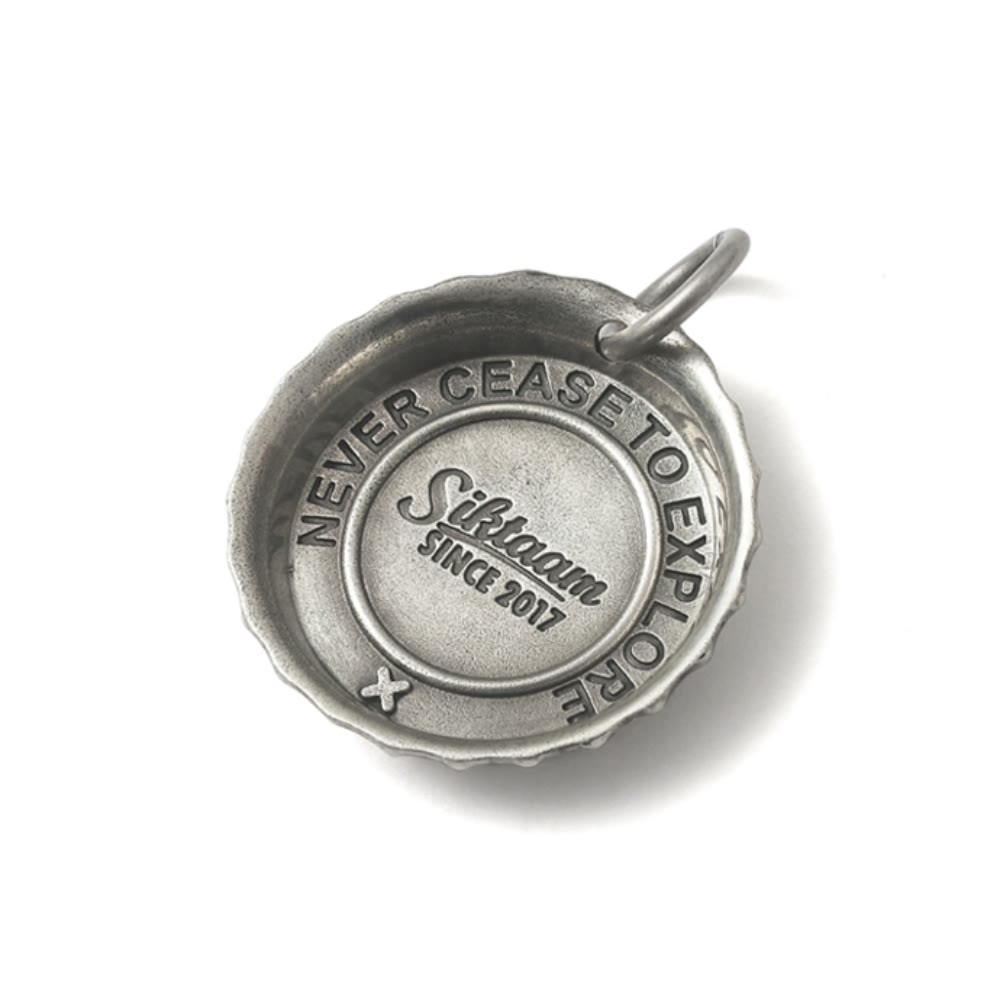 WorldNorse 925 Sterling Silver Bottle Cap Necklace - image 3