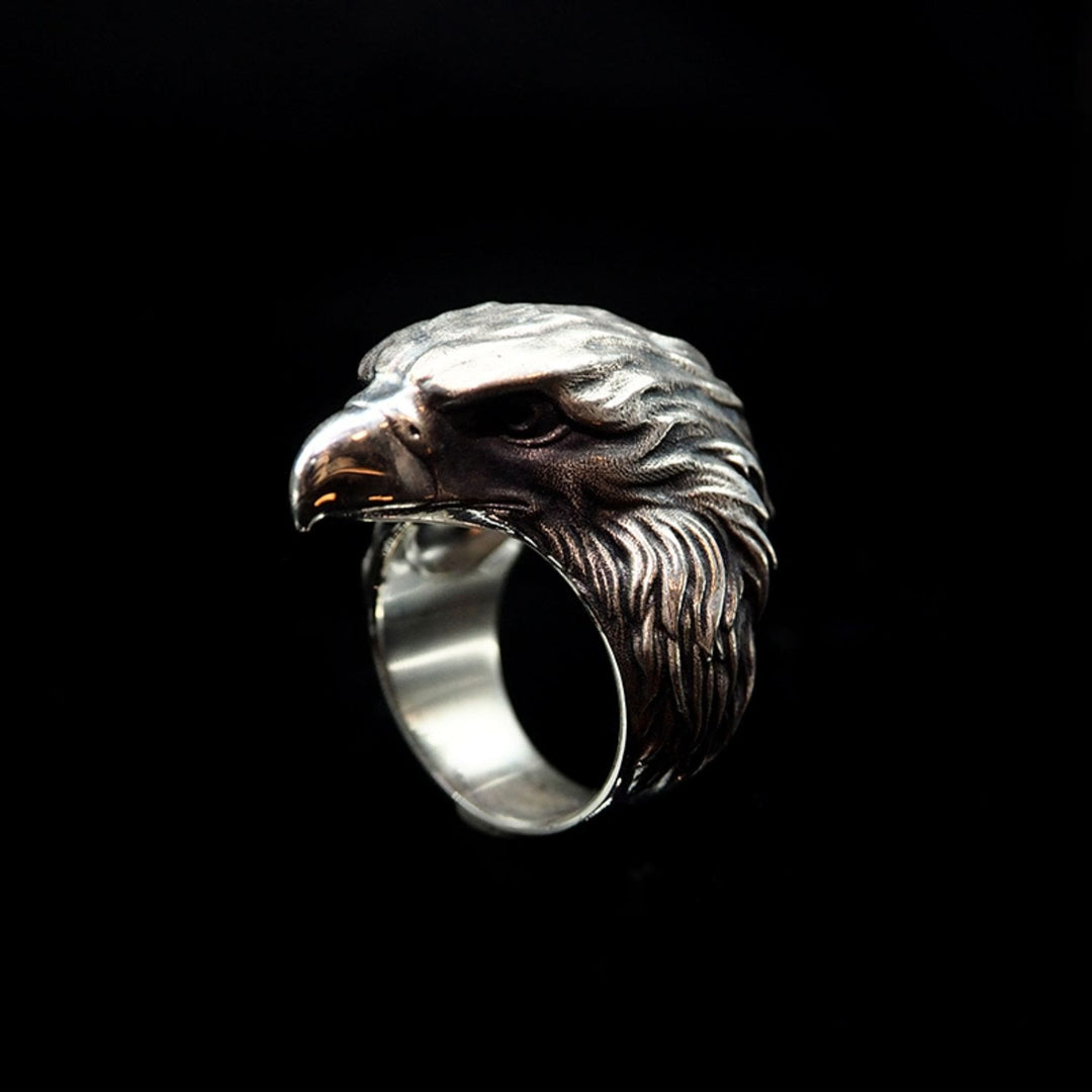 WorldNorse Handcrafted 925 Silver Raven Ring - UK Size Z+1（US 14） - NO THANKS - image 0