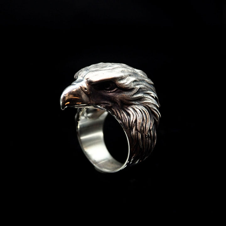 WorldNorse Handcrafted 925 Silver Raven Ring - UK Size Z+1（US 14） - NO THANKS - image 0