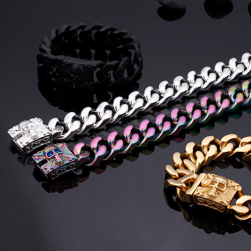 WorldNorse Skull Clasp Cuban Bracelet - image 25