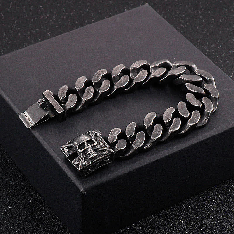 WorldNorse Skull Clasp Cuban Bracelet - image 19