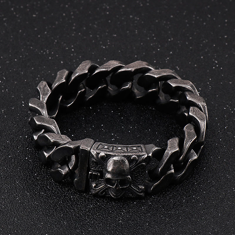 WorldNorse Skull Clasp Cuban Bracelet - image 21