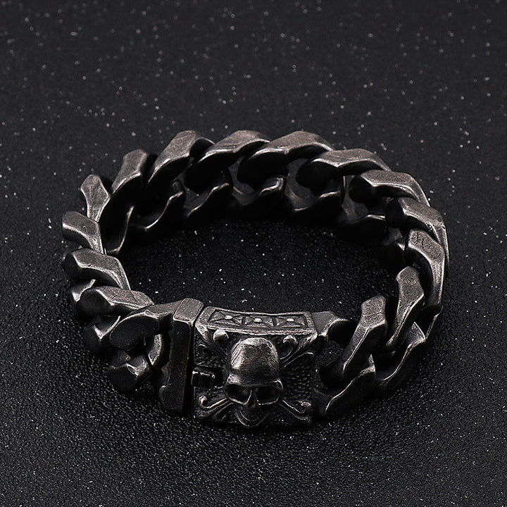 WorldNorse Skull Clasp Cuban Bracelet - image 21