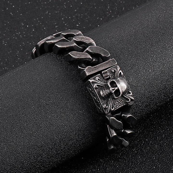 WorldNorse Skull Clasp Cuban Bracelet - image 22