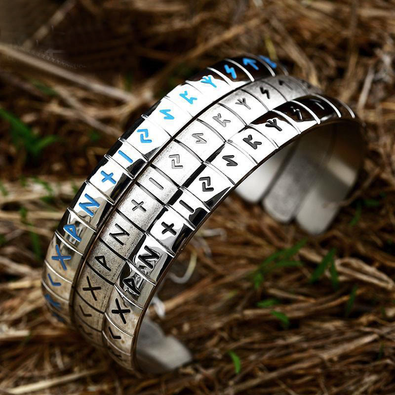 WorldNorse Runes Viking Bangle Bracelet - image 0
