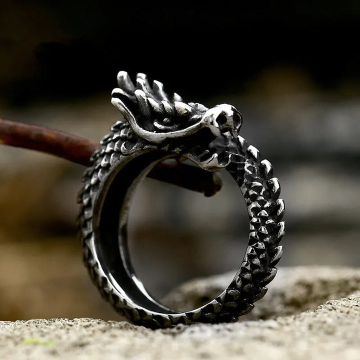 WorldNorse Stainless Steel Dragon Ring - UK Size Z（US 13) - image 0