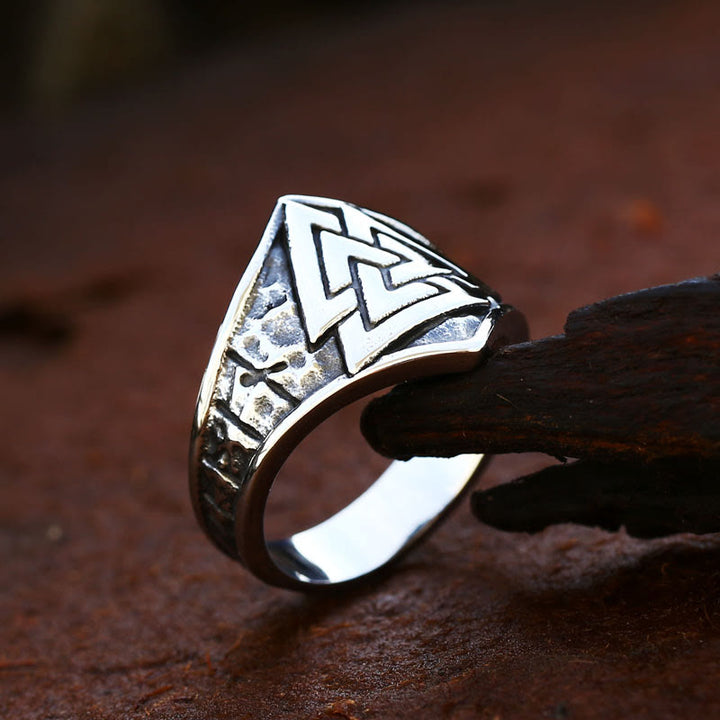 WorldNorse Valknut Stainless Steel Ring - image 2