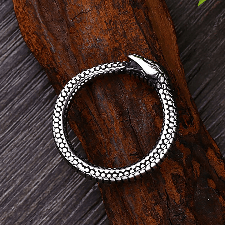 WorldNorse Rattlesnake Titanium Steel Ring - image 4