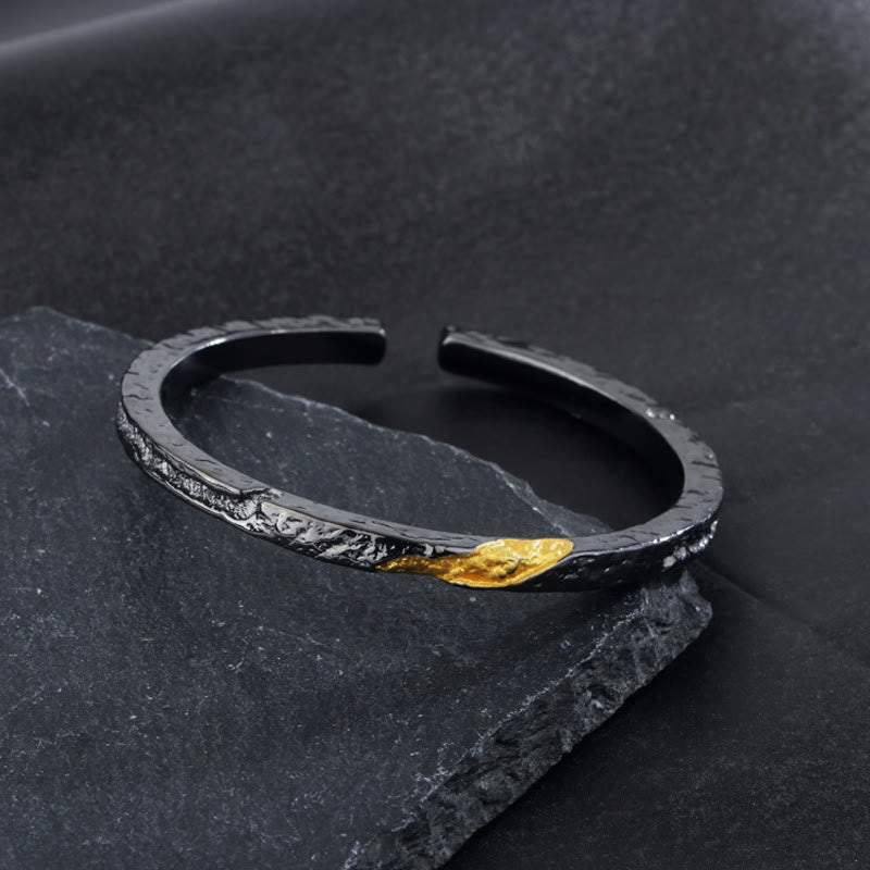 WorldNorse Flowing Fire Gold Inlay Adjustable Bracelet / Ring - Flowing Fire Bracelet#Black - image 5