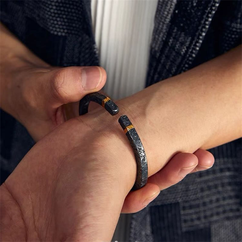 WorldNorse Flowing Fire Gold Inlay Adjustable Bracelet / Ring - image 15