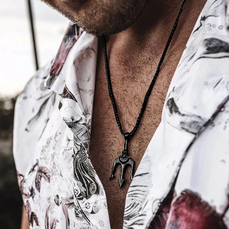 WorldNorse "Power and Courage" Poseidon Trident Necklace - image 1