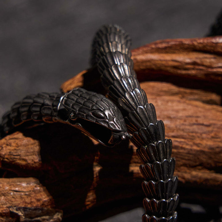 WorldNorse Vintage Stainless Steel Snake Chain Necklace & Bracelet - image 2
