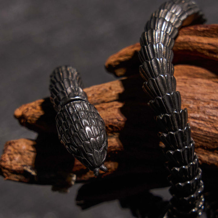 WorldNorse Vintage Stainless Steel Snake Chain Necklace & Bracelet - image 3