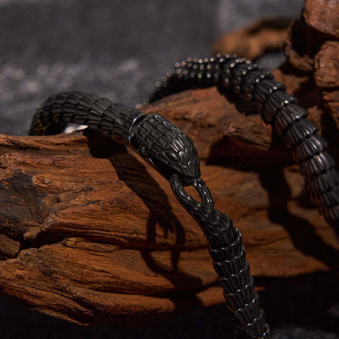 WorldNorse Vintage Stainless Steel Snake Chain Necklace & Bracelet - image 9