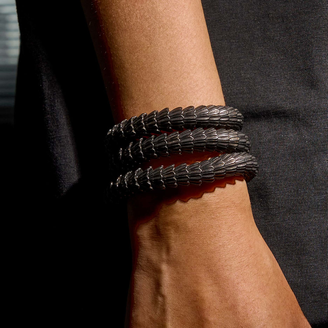 WorldNorse Vintage Stainless Steel Snake Chain Necklace & Bracelet - image 1