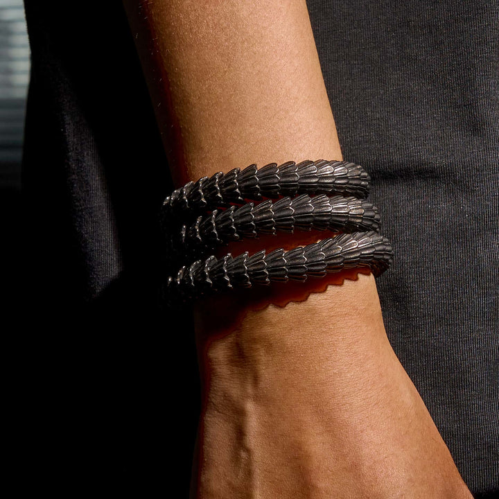 WorldNorse Vintage Stainless Steel Snake Chain Necklace & Bracelet - image 1