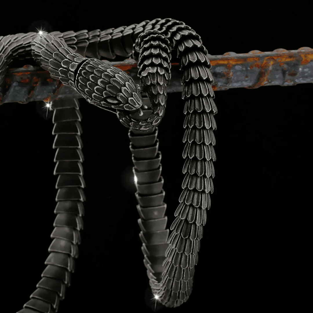 WorldNorse Vintage Stainless Steel Snake Chain Necklace & Bracelet - image 15