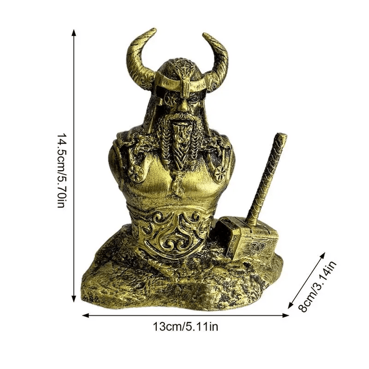 WorldNorse Thor Hammer Halfbody Statue Resin Sculpture - image 6