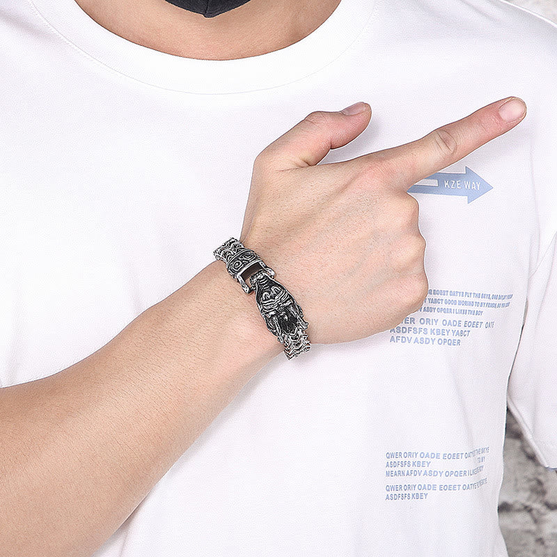 WorldNorse Norse Dragon Mesh Chain Bracelet - image 1
