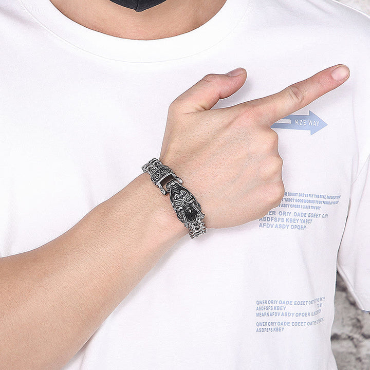 WorldNorse Norse Dragon Mesh Chain Bracelet - image 1