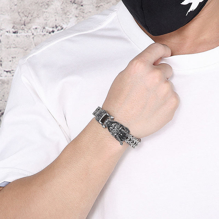 WorldNorse Norse Dragon Mesh Chain Bracelet - image 2