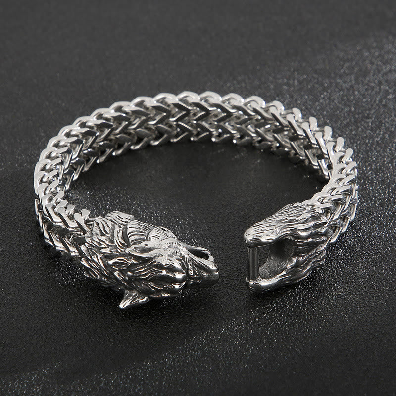 WorldNorse Wolf Head Stainless Steel Bracelet - image 5