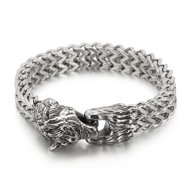 WorldNorse Wolf Head Stainless Steel Bracelet - image 7