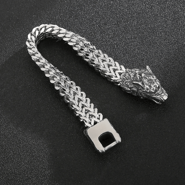 WorldNorse Wolf Head Stainless Steel Bracelet - image 6